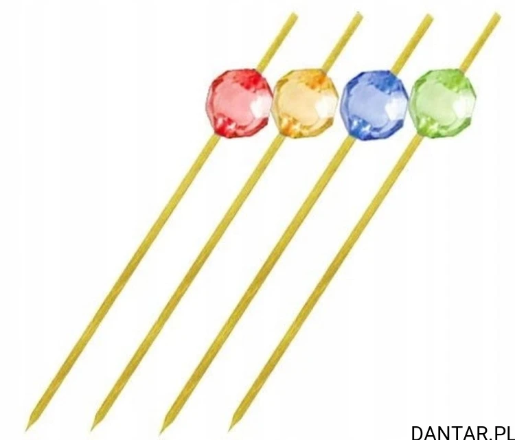 Patyczki bambusowe do przekąsek 12cm koralik  a100/50 66740