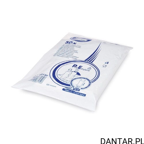 Fartuch foliowy jednorazowy biały 80x125 68130 a50/10