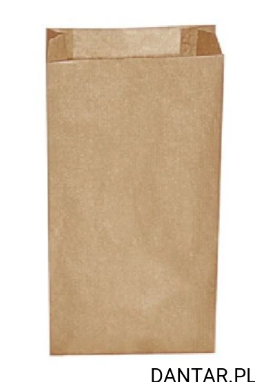 Torebka papierowa fałdowa brąz 0,5kg 10+5x22cm a500 70905