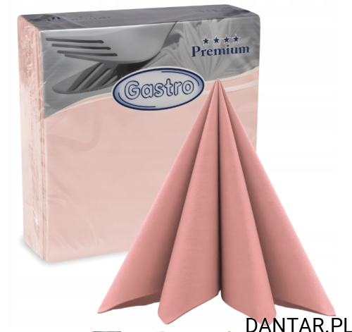 Serwetki premium flizelinowe 40x40 cm różowe  89102 a50/16 