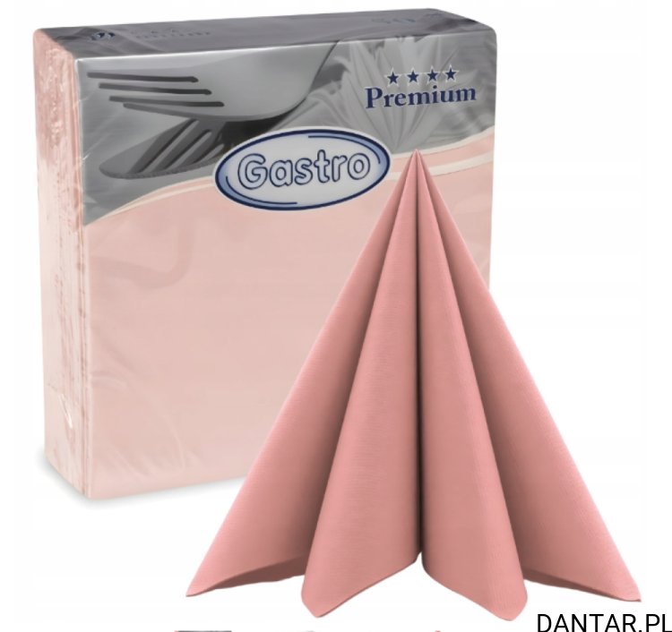Serwetki premium flizelinowe 40x40 cm różowe  89102 a50/16 