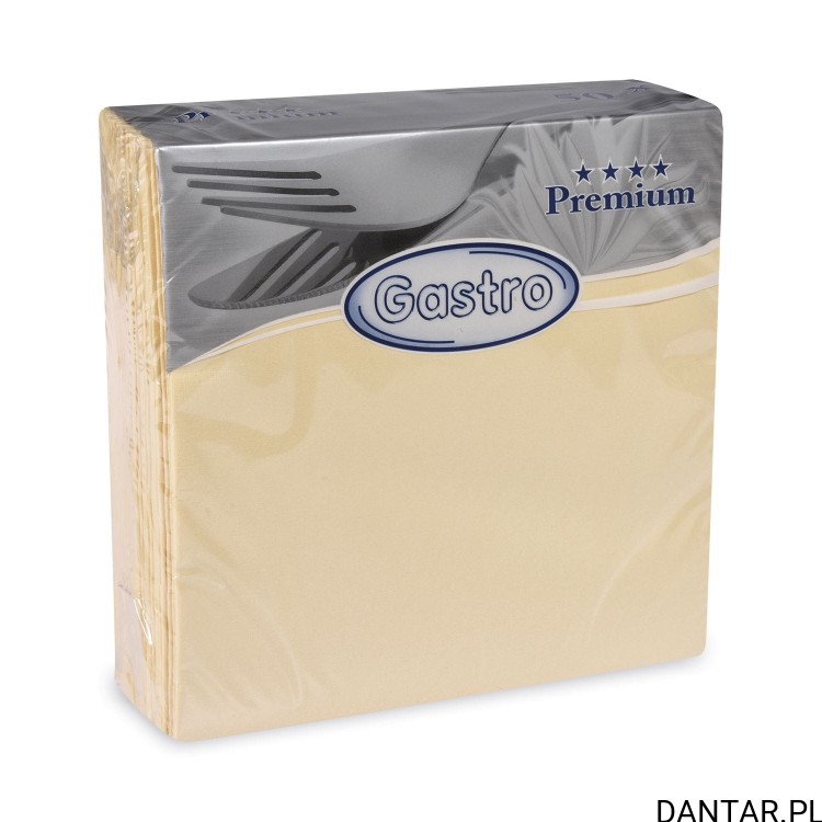 Serwetki premium 40x40 cm kremowe flizelina 89109 a50/16 