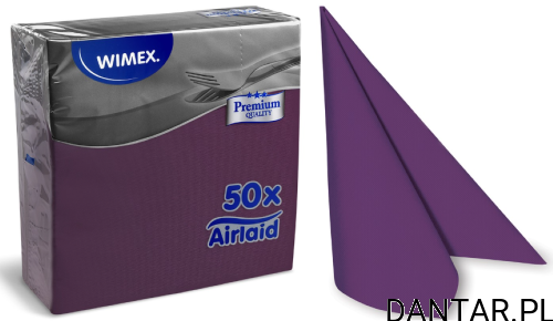 Serwetki premium 40x40 cm ciemnofioletowe fizelina 89111 a50/16