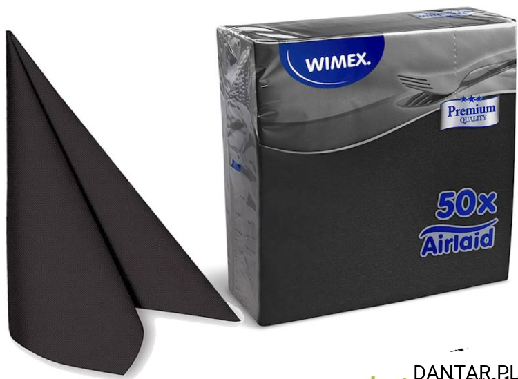 Serwetki premium 40x40 cm czarne flizelina  89119 a50/16 