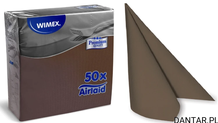 Serwetki premium 40x40 cm brązowa flizelina 89121 a50/16