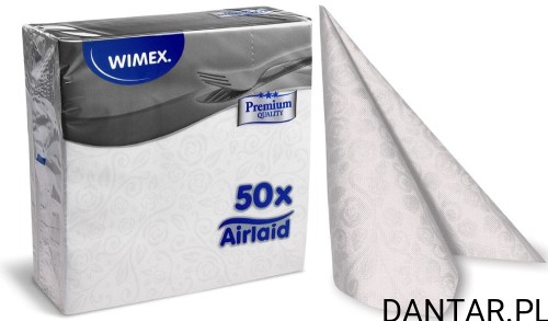 Serwetki premium 40x40 cm białe z wzorem filzelina a50/16 89200