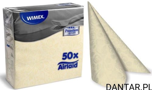 Serwetki premium 40x40 cm szampan z wzorem fizelina a50/16 89209