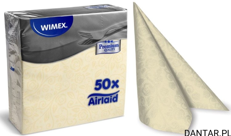 Serwetki premium 40x40 cm szampan z wzorem fizelina a50/16 89209