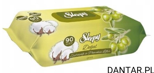 Chusteczki nawilżające SLEEPY EASY oliwka a90/24