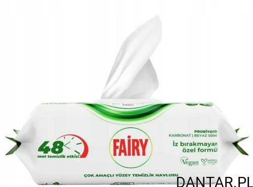 Chusteczki czyszczące uniwersalne Fairy lawenda a100/12