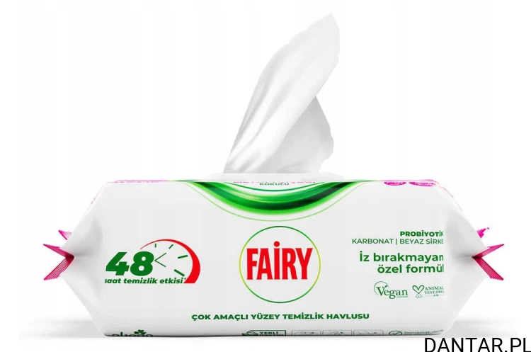 Chusteczki czyszczące uniwersalne Fairy lilia a100/12