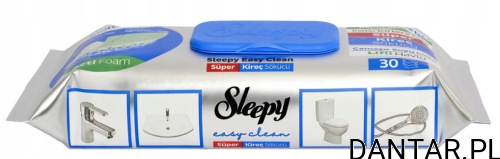 Chusteczki nawilżające SLEEPY EASY niebieskie do łazienek a30/12