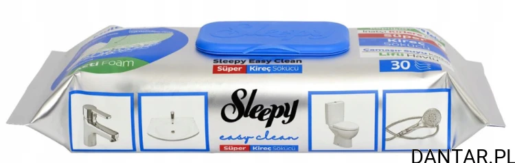 Chusteczki nawilżające SLEEPY EASY niebieskie do łazienek a30/12