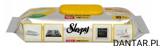 Chusteczki nawilżające SLEEPY EASY żółte odtłuszczające do kuchni a30/12
