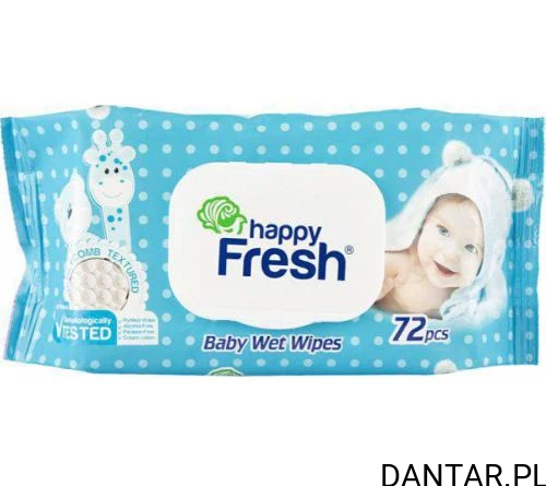 Chusteczki nawilżające z klipsem dla dzieci Happy Fresh a72 