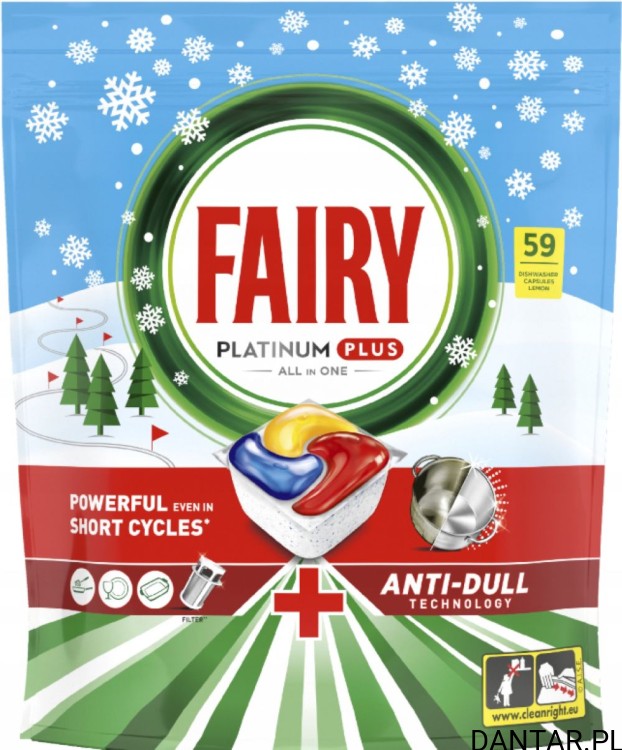 Kapsułki Fairy platinum plus lemon tabletki do zmywarek a59