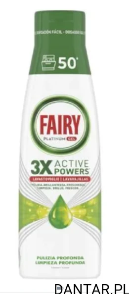 Fairy 900ml platinum żel do zmywarki zielony
