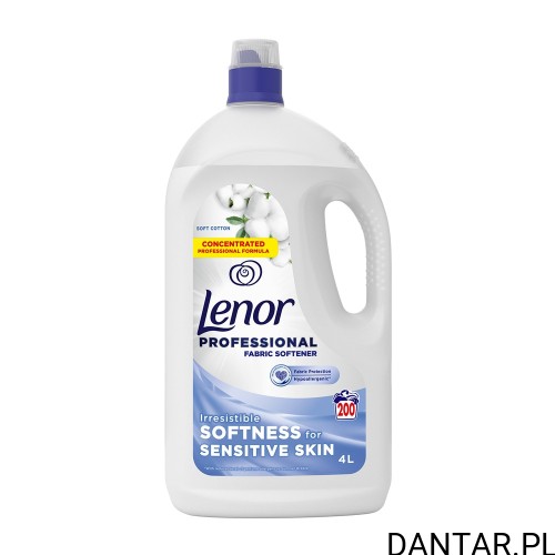 Jedna butelka Lenor Professional Soft Cotton 4 l