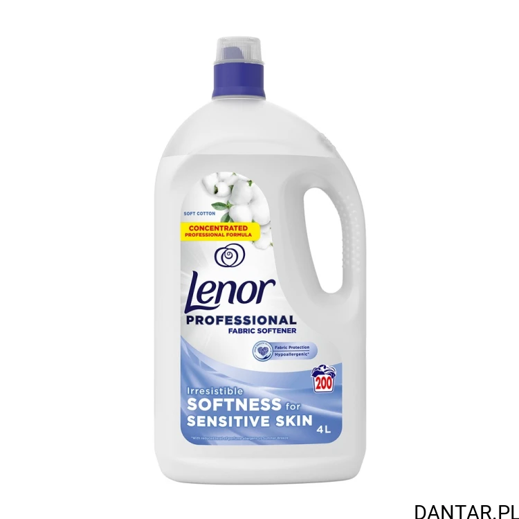 Jedna butelka Lenor Professional Soft Cotton 4 l