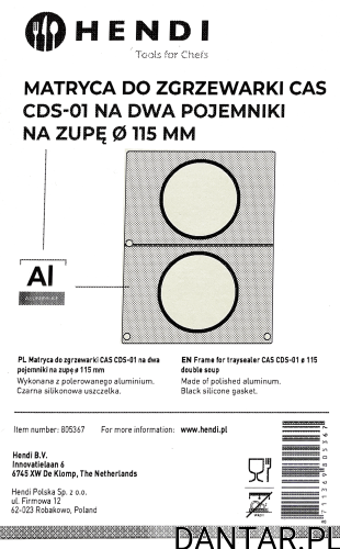 Matryca, ramka do zgrzewarki CDS-01 2x fi 115mm