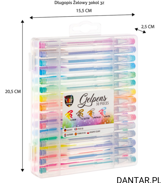Długopis żelowy Gelpens a30 mix kolorów