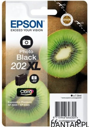 Tusz Epson 202XL Photo black oryginał