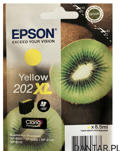 Tusz Epson 202XL Yellow oryginał