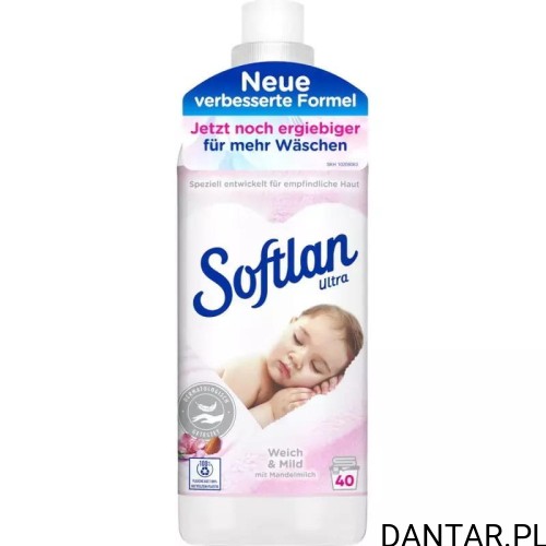 Płyn do płukania Softlan 1l Weich & Mild Biały 