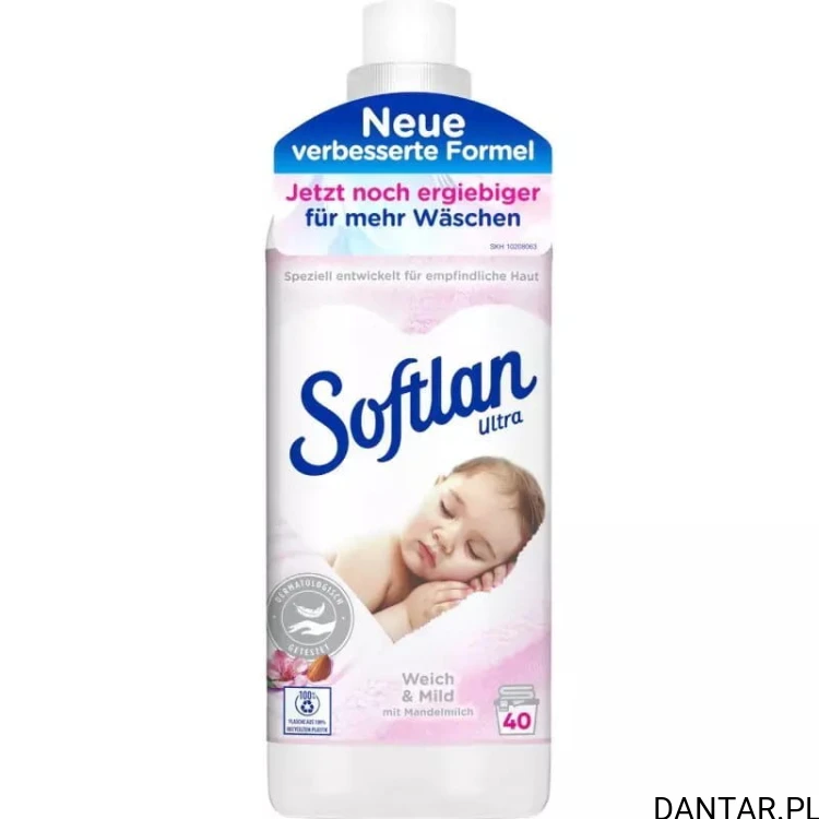 Płyn do płukania Softlan 1l Weich & Mild Biały 