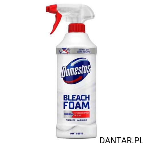 Domestos power foam spray do czyszczenia łazienki toalety 435ml power bleach