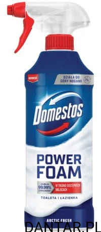 Domestos power foam spray do czyszczenia łazienki toalety 435ml arctic fresh