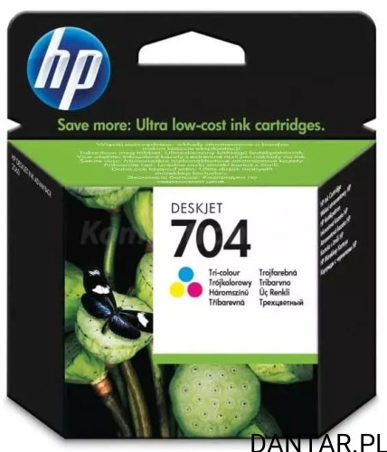 Tusz HP 704 DJ2060/200STR kolor CN693A oryginał