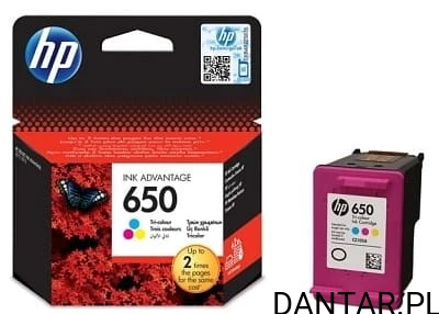 Tusz HP 650 kolor 200str CZ102AE oryginał