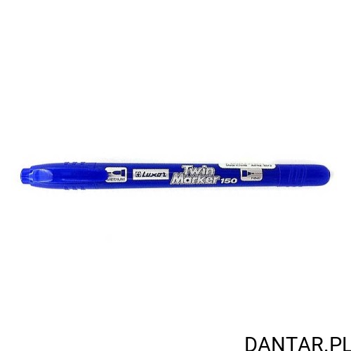 Marker permamentny Luxor niebieski dwustronny 