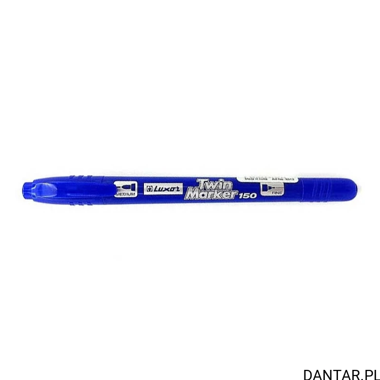 Marker permamentny Luxor niebieski dwustronny 