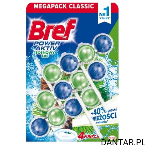 Bref wc kulki 3x50g power activ sosna a3/9