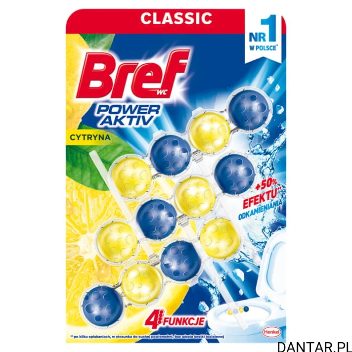 Bref wc kulki 3x50g power activ lemon a3/9