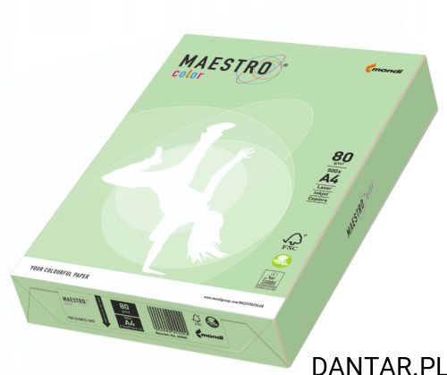 Papier ksero A4 zielony pastel 80g MG28 a500/5