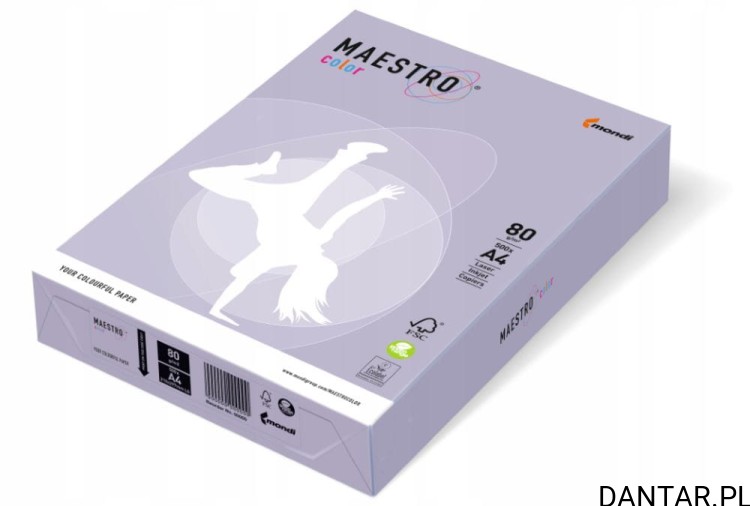 Papier ksero A4 80g lawenda LA12 Maestro Mondi a500