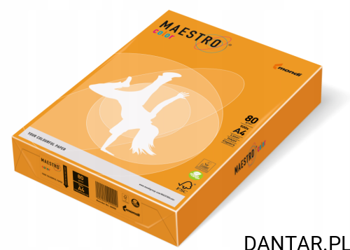 Papier ksero A4 80g mandarynka MO15 Maestro Mondi a500