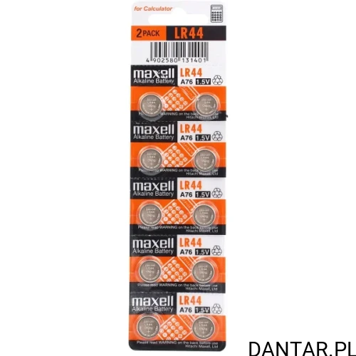 Bateria Maxell LR 44 AG13 alkaiczna a1/2/10/200