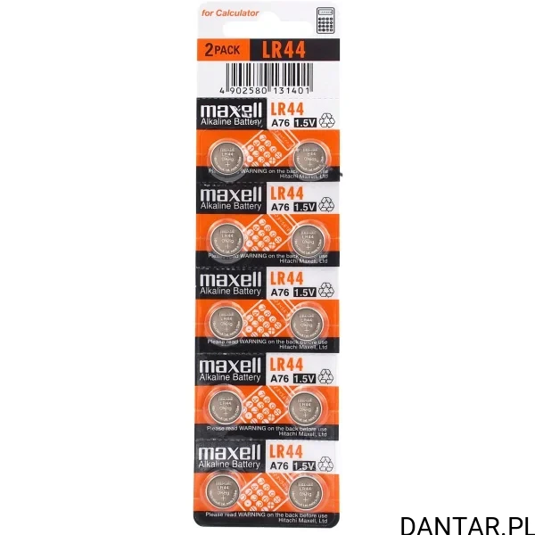 Bateria Maxell LR 44 AG13 alkaiczna a1/2/10/200