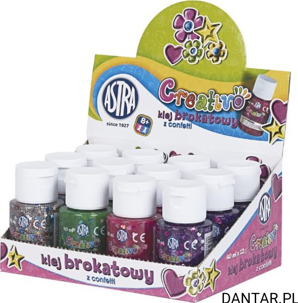 Klej brokat astra 40ml Confetti mix a1/12
