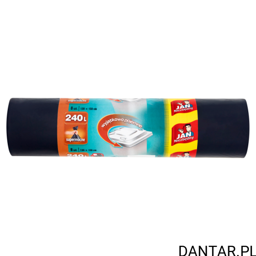 Worki 240l na śmieci czarne LD Jan Niezbędny a8/12