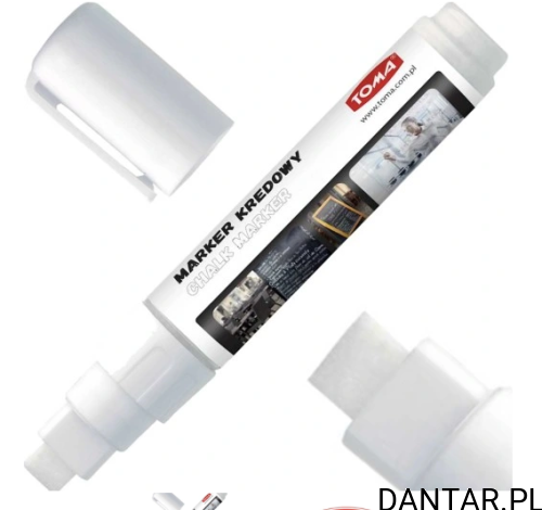 Marker kredowy płaski 8x5mm biały a1/10 TO-291 Toma