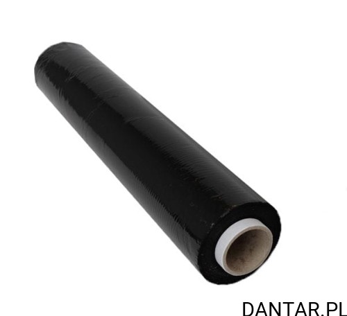 Folia stretch czarna o szerokości 50cm 1,5kg 50cm 23my 