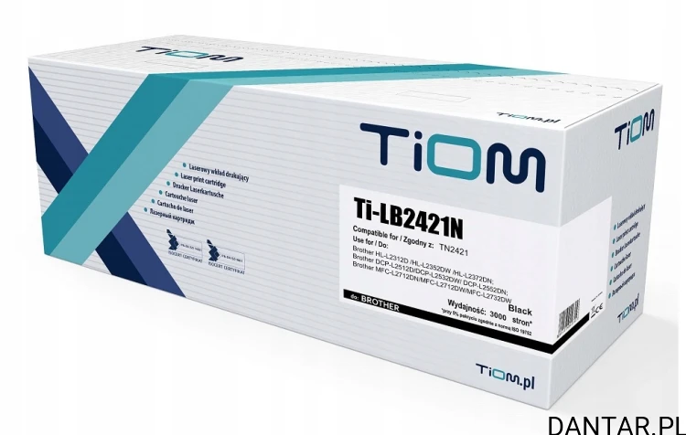 Toner do Brother kompatybilny zamiennik TN2421 BK 3K DCP-L 251   TI-LB2421N Tiom