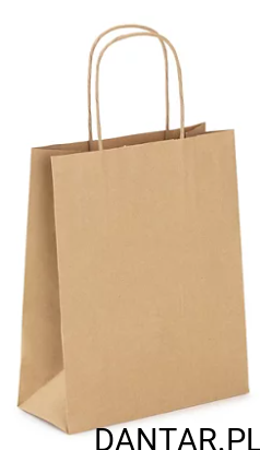 Torba papierowa brązowa A4 ucho skręcane 250x110x300 a1/200 