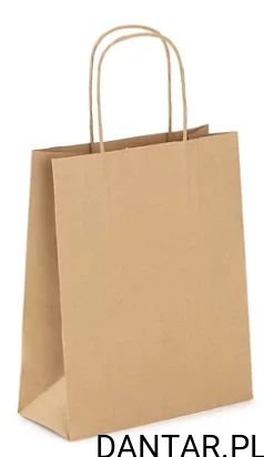 Torba papierowa brązowa A4 ucho skręcane 250x110x300 a1/200 