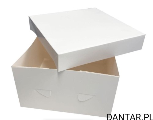Karton 26x26x15 na tort biały zamykany a25